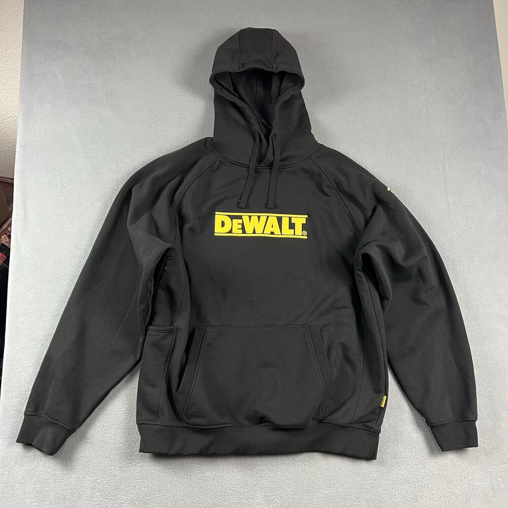 DeWalt Hoodie Mens Size 2XL Black Pullover Heavyweight Outdoor Workwear